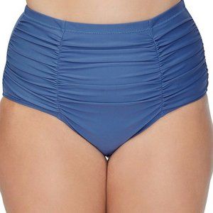 NWT Raisins Plus Size Curve Alicante Solids Costa High Waist Swim Bottom 24W